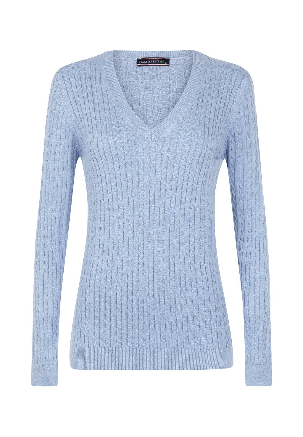 

Джемпер FINE CABLE V-NECK Felix Hardy, светло-голубой