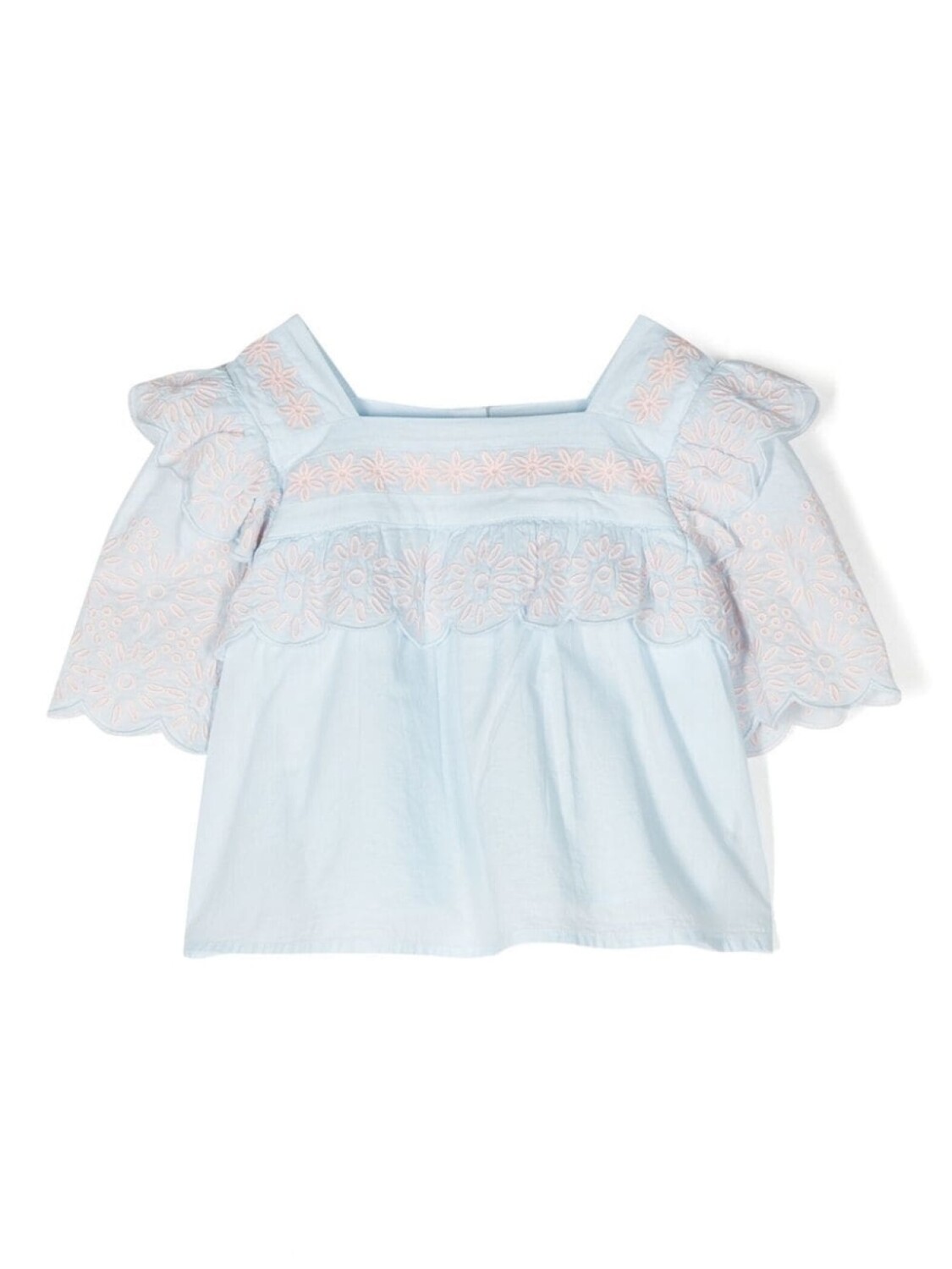 

Stella McCartney Kids топ с вышивкой, синий