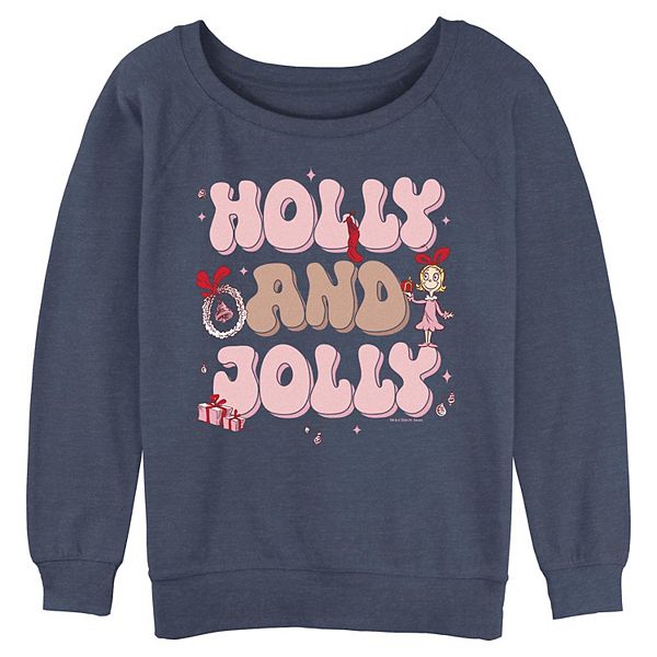 

Длинный свитер с длинными рукавами Juniors' Cindy Lou Who Holly & Jolly Licensed Character, Blue Heather