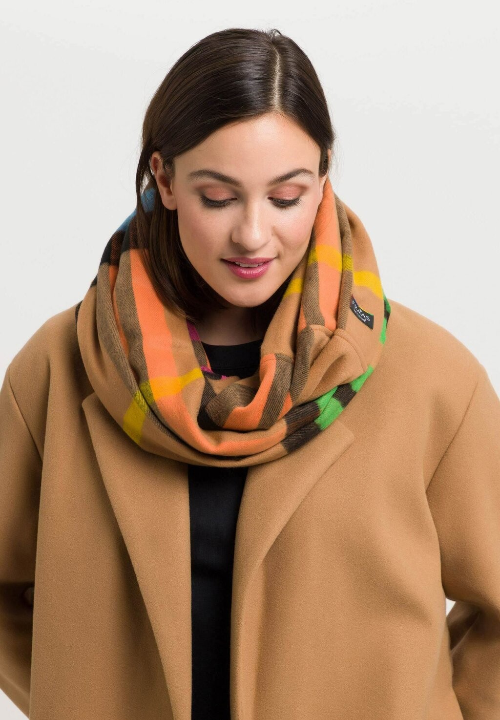 

Снуд PLAID CASHMINK LOOP MADE IN GERMANY FRAAS, коричневый