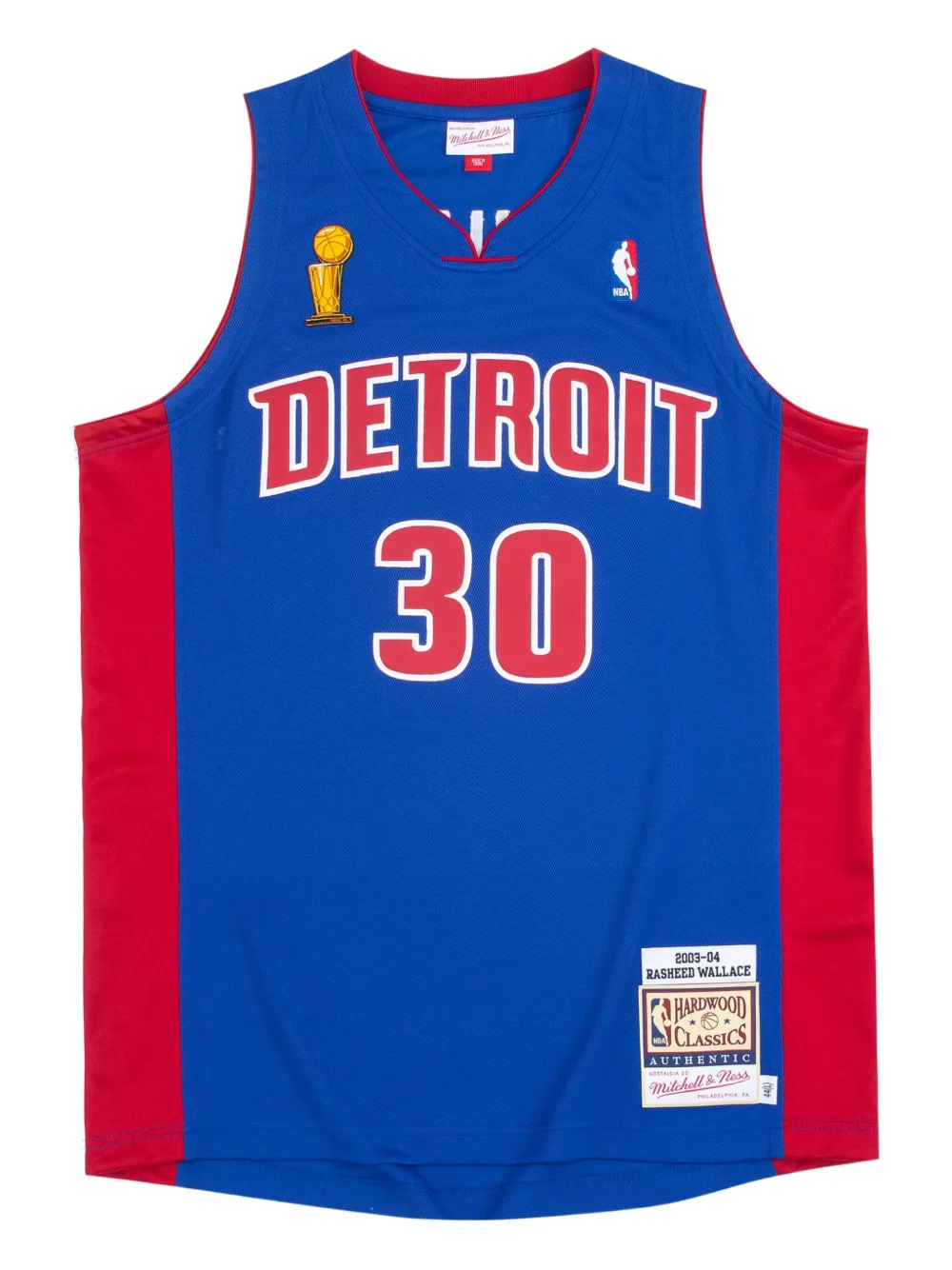 

Топ NBA Finals Rasheed Wallace Detroit Pistons из джерси (2003-04 годы) Mitchell & Ness, синий