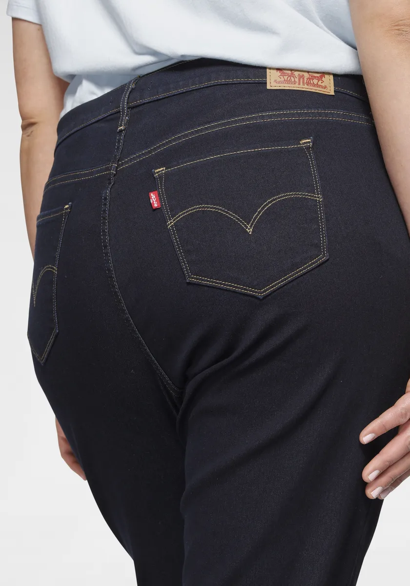 Прямые джинсы Levi's Plus "314 Shaping Straight", хлопок стрейч, цвет Rinsed — фото 3