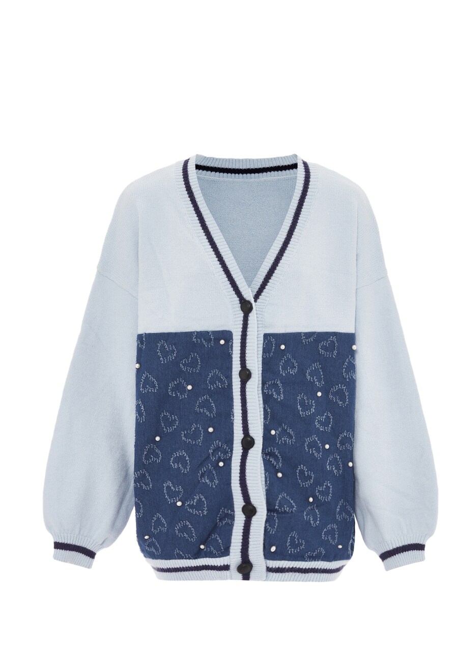 

Вязаный кардиган SANIKA, цвет Navy/Blue denim/Light blue
