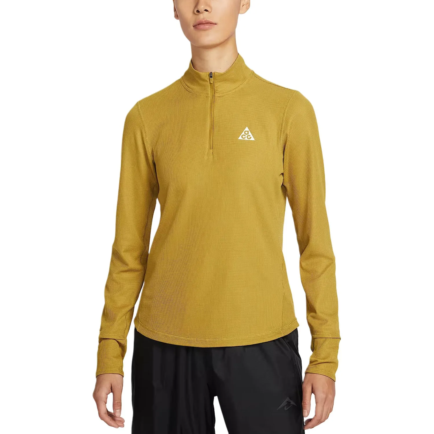 Футболка для бега ACG FW25 женская Nike, Peat Moss Yellow/Mountain White