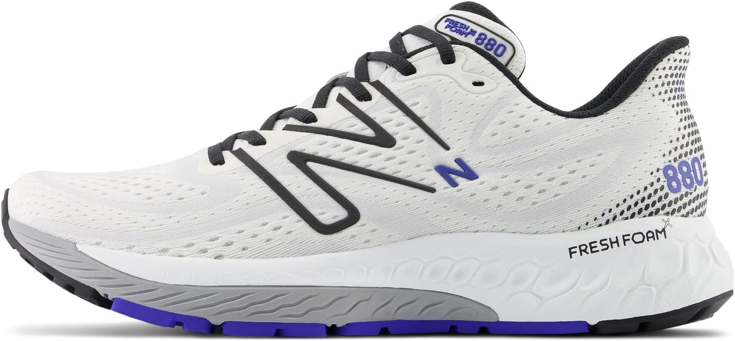 Мужские кроссовки для бега New Balance Fresh Foam X 880 V13, белый/черный — фото 3