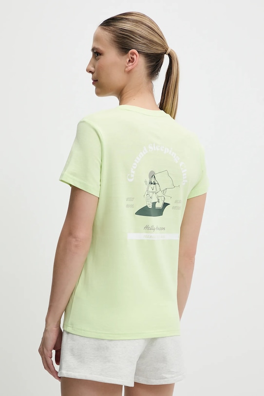 

Хлопковая футболка MASSIF GRAPHIC Helly Hansen, зеленый