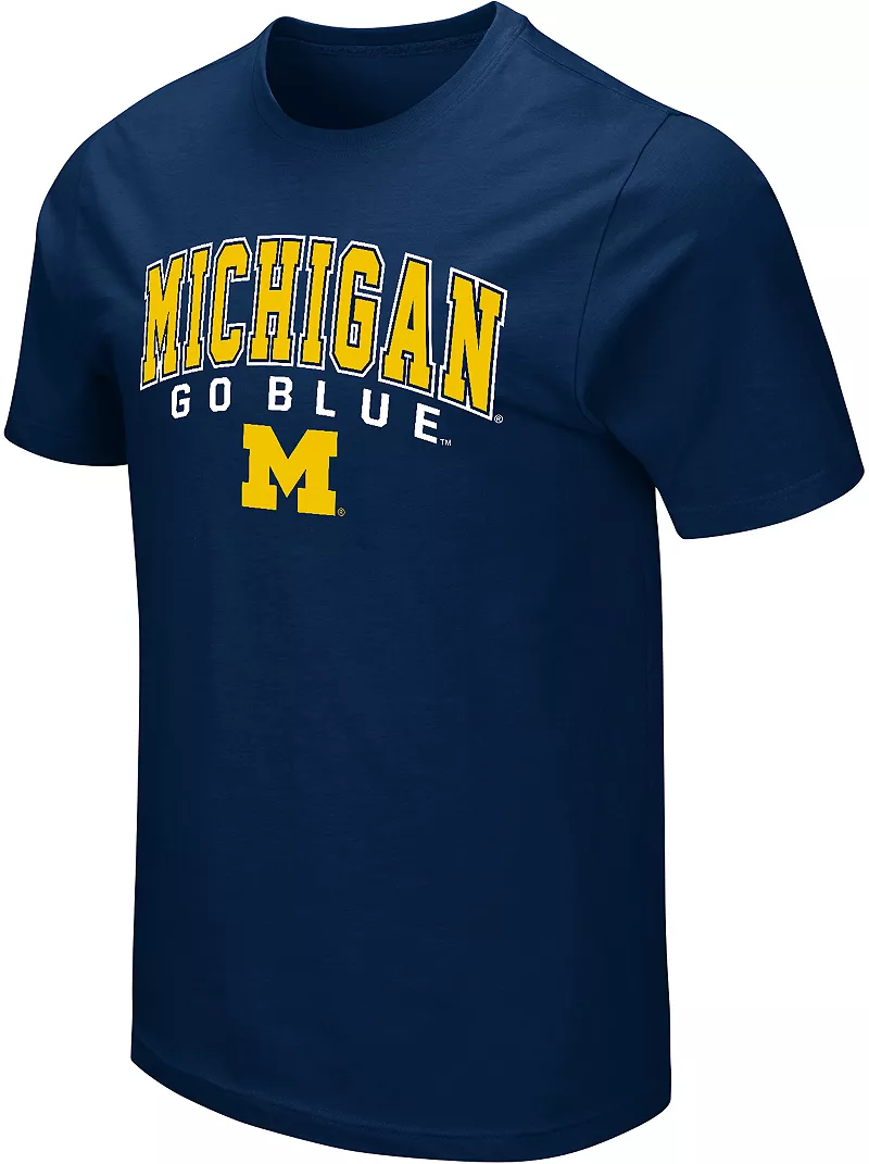 

Мужская синяя футболка Colosseum Michigan Wolverines