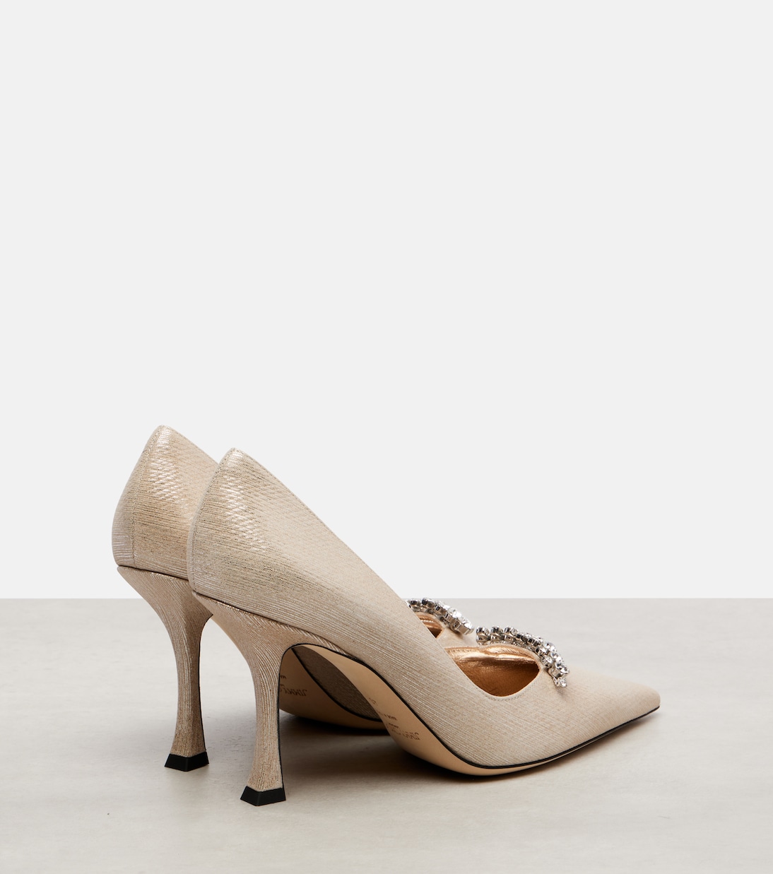 Белинда 90 туфли-лодочки из металлизированной кожи Jimmy Choo, Soft Gold — фото 2