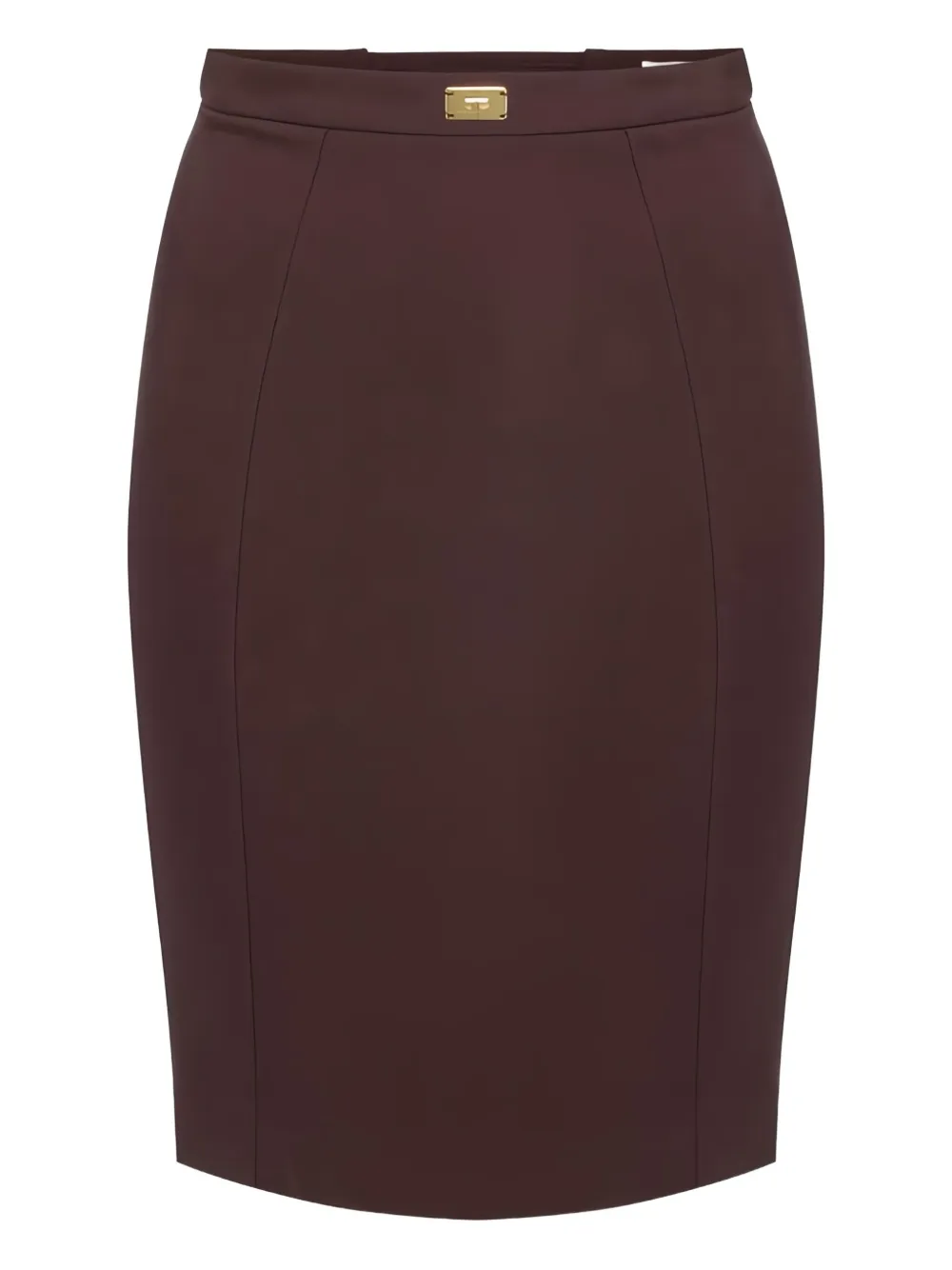 

Юбка с перекрещивающимся кроем и декоративной табличкой с логотипом Elisabetta Franchi, фиолетовый