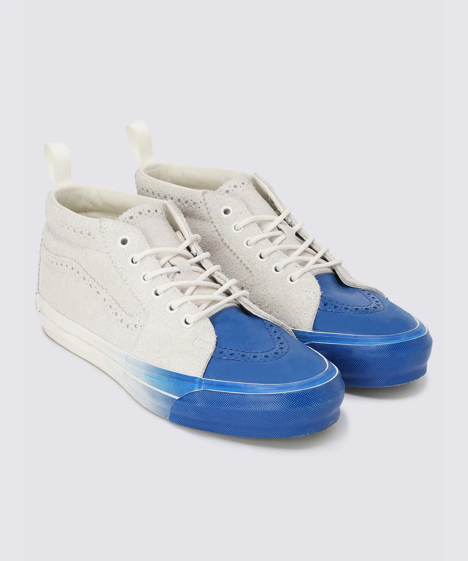 Унисекс кеды-хайтопы из натуральной кожи VANS VARSITY Sk8-Mid Reissue Brogue Off-white — фото 3