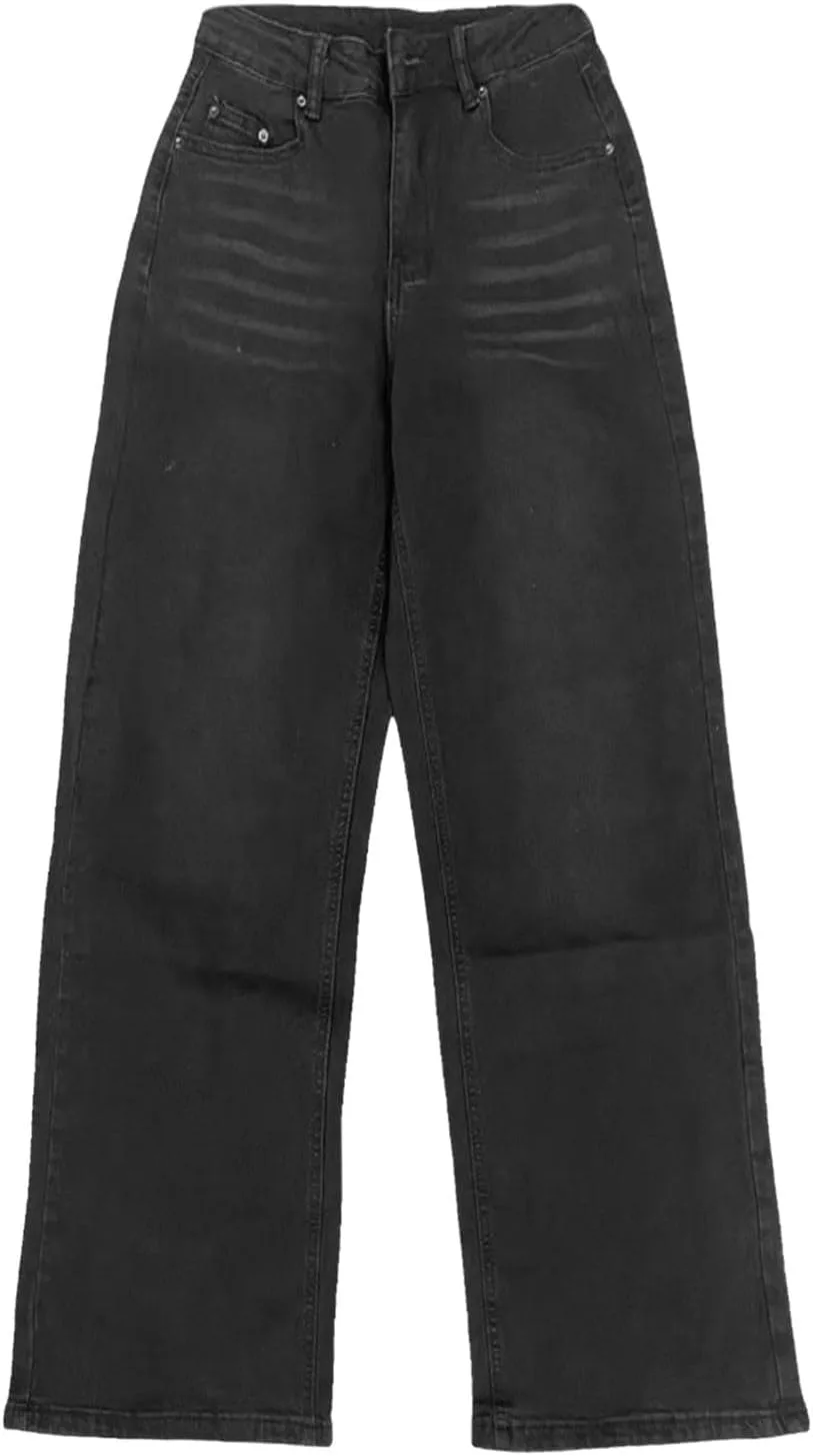 Женские брюки Casual High Waisted Straight Wide Leg Denim — фото 4