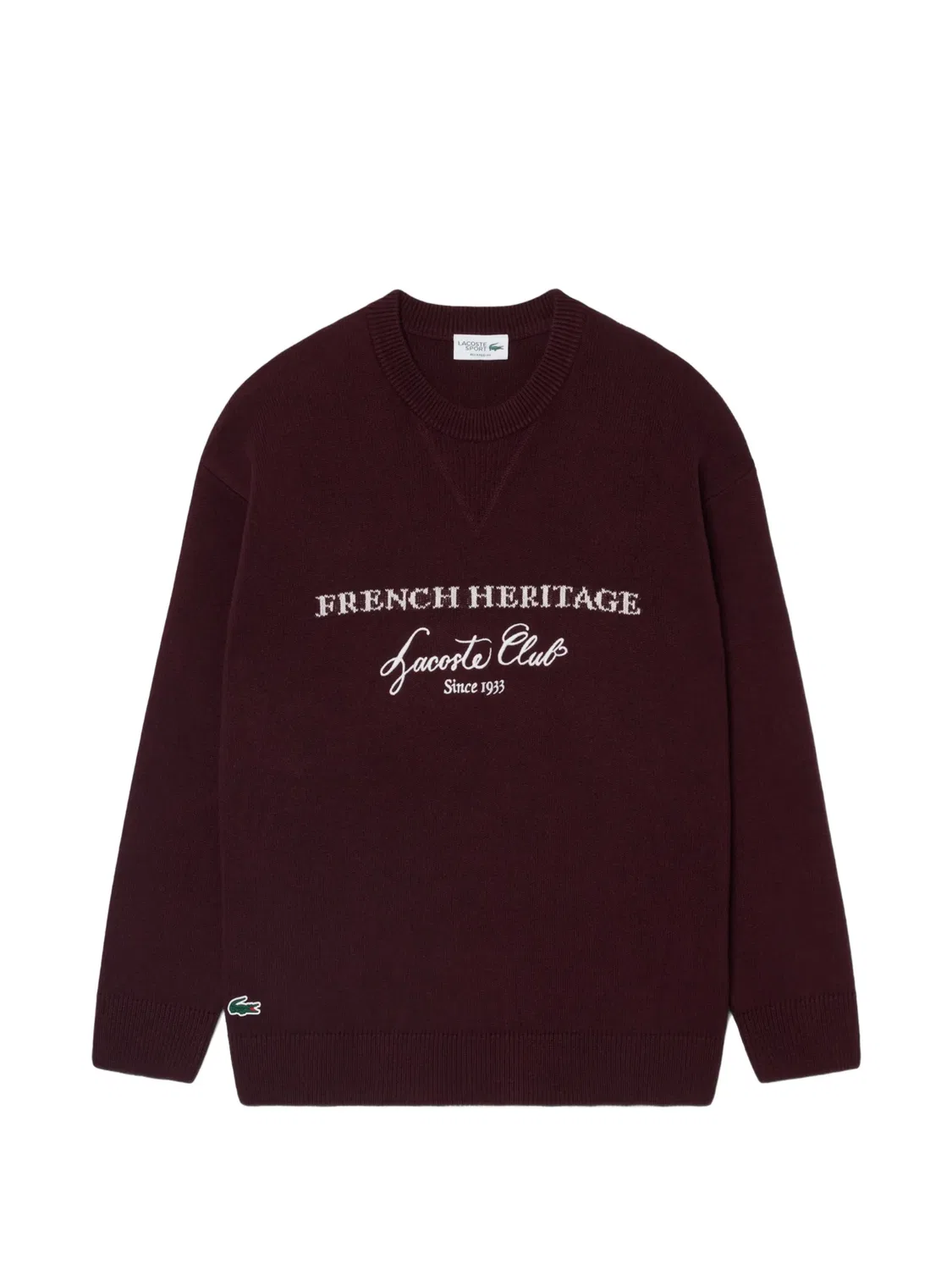 Свитер Heritage с узором интарсия Lacoste, красный