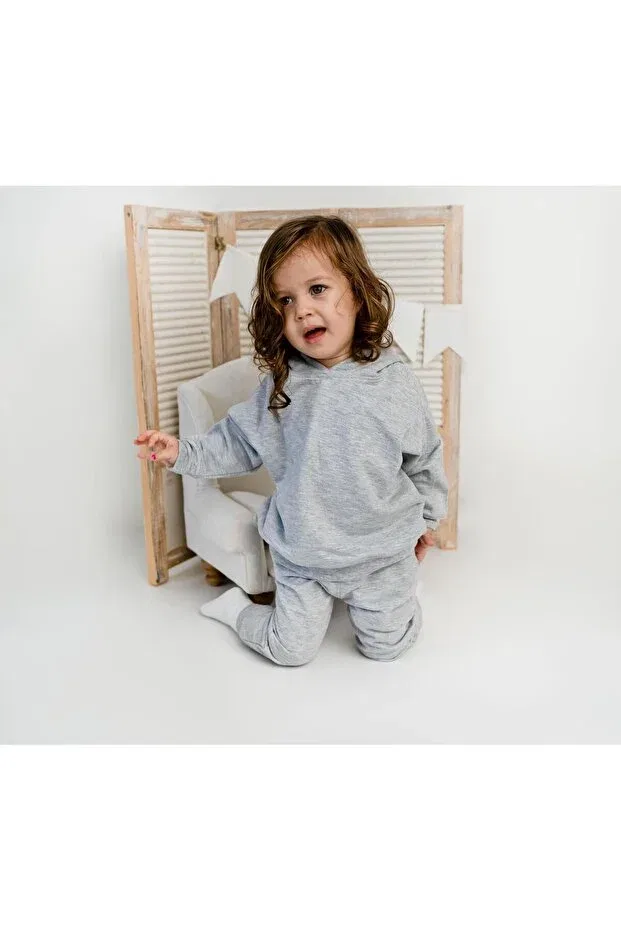 Детское худи для девочек оверсайз Miababy, Gray