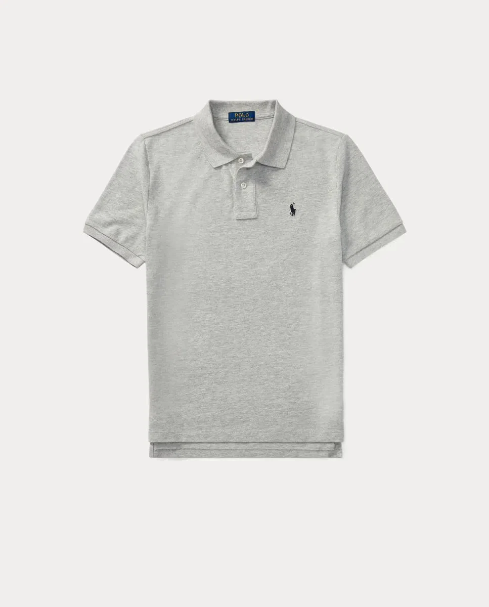 Детское поло для мальчиков из хлопкового пике Polo Ralph Lauren, Gris — фото 4