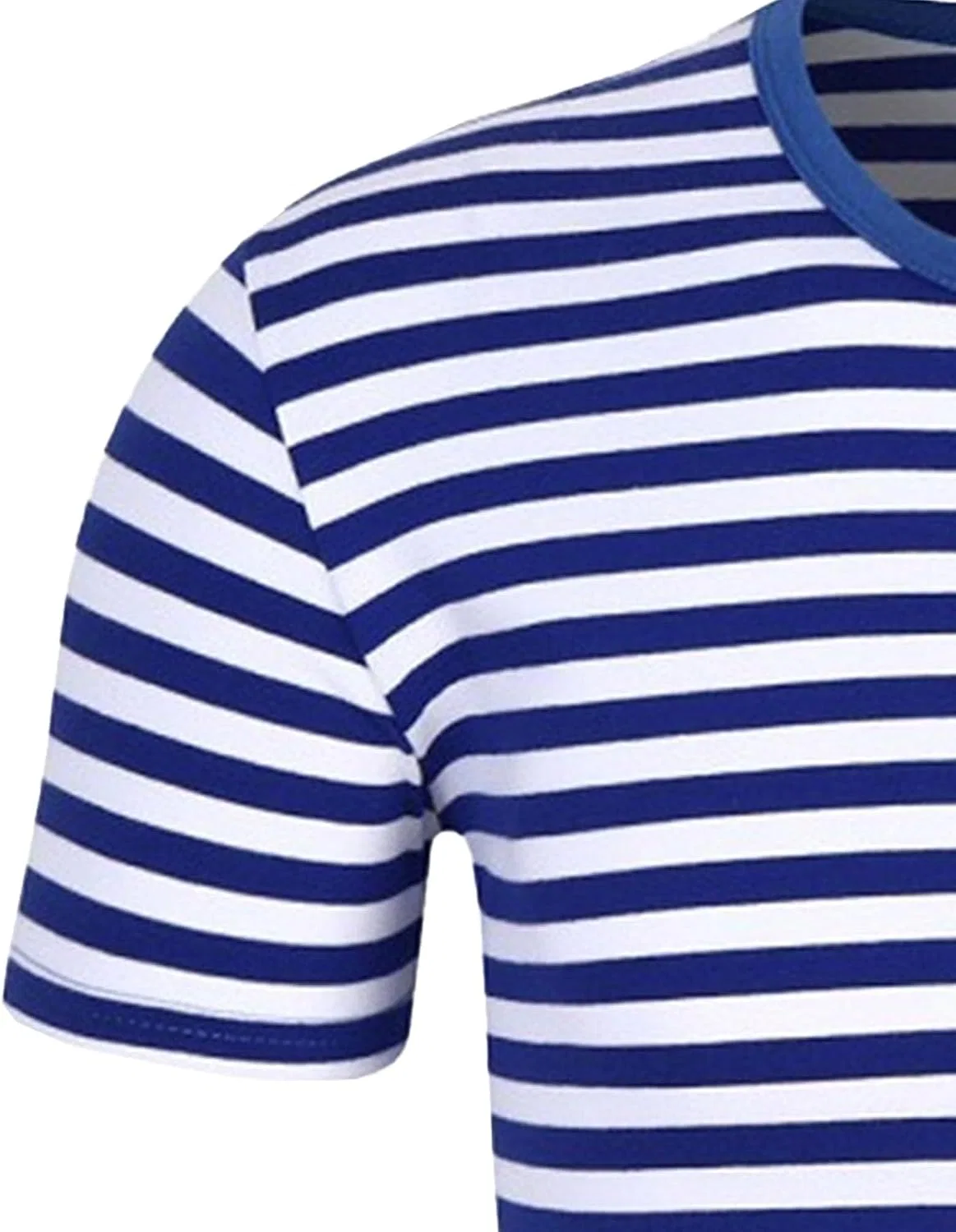 Мужская классическая футболка с полосками Regular Fit, Blue — фото 4