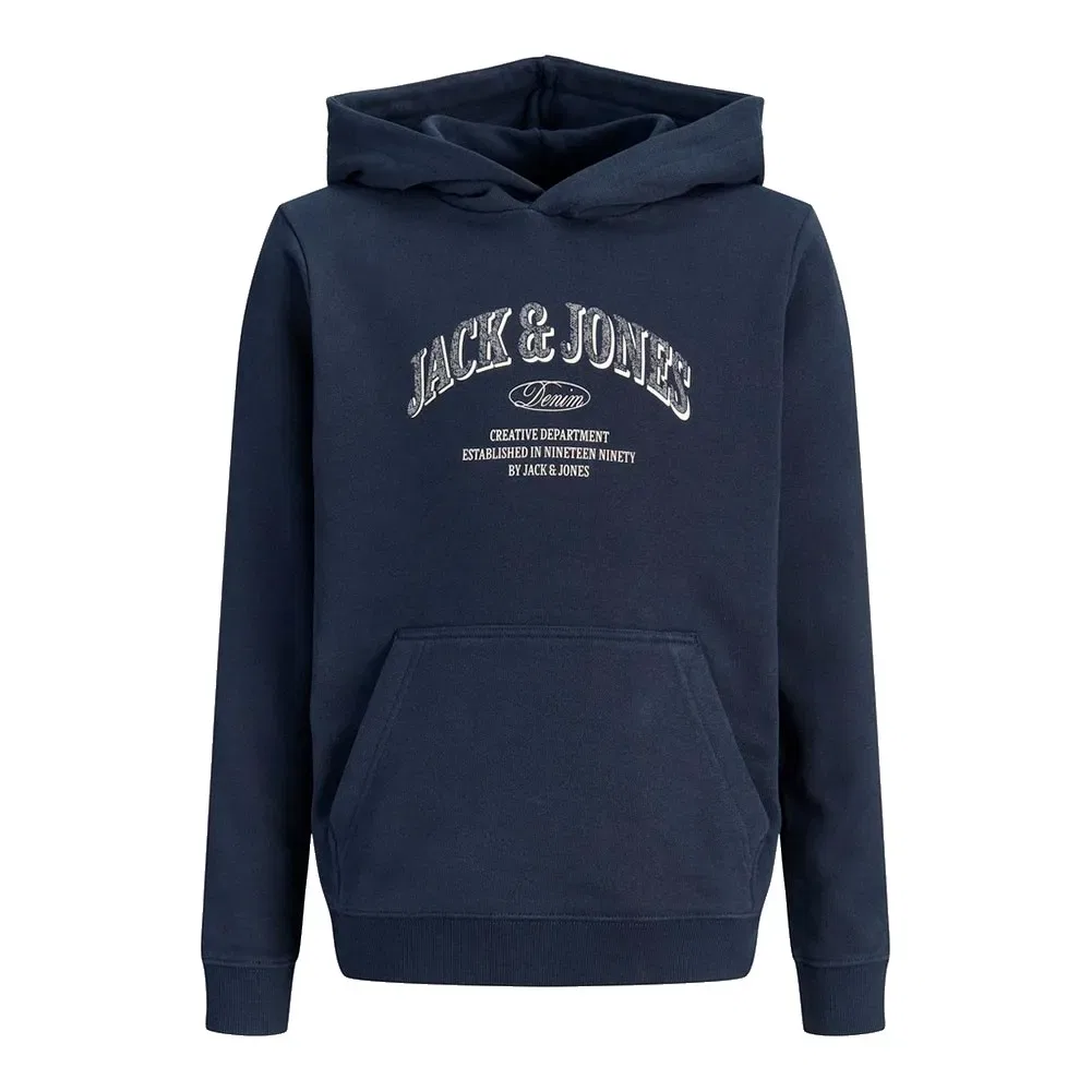 Детское худи с принтом Denver Logo Jack & jones, Blue — фото 3