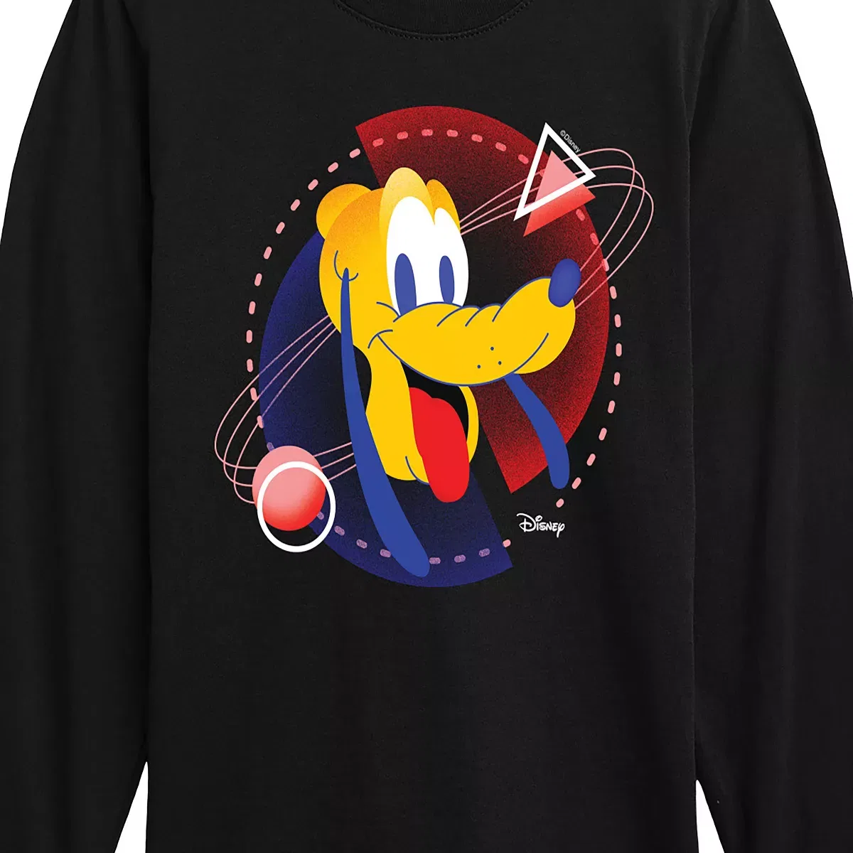 Детская футболка с длинным рукавом с принтом Pluto Disney, Черный — фото 2