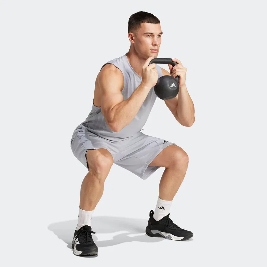 Спортивная футболка ADIDAS PERFORMANCE Performance Shirt 'D4T' светло-серого цвета — фото 4