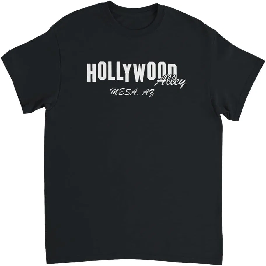 Футболка с принтом Old School Vintage Logos Hollywood Alley Bar Arizona, Black