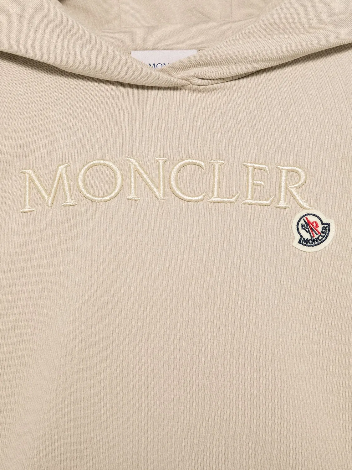 Худи из натурального хлопка Moncler, нейтральный — фото 2
