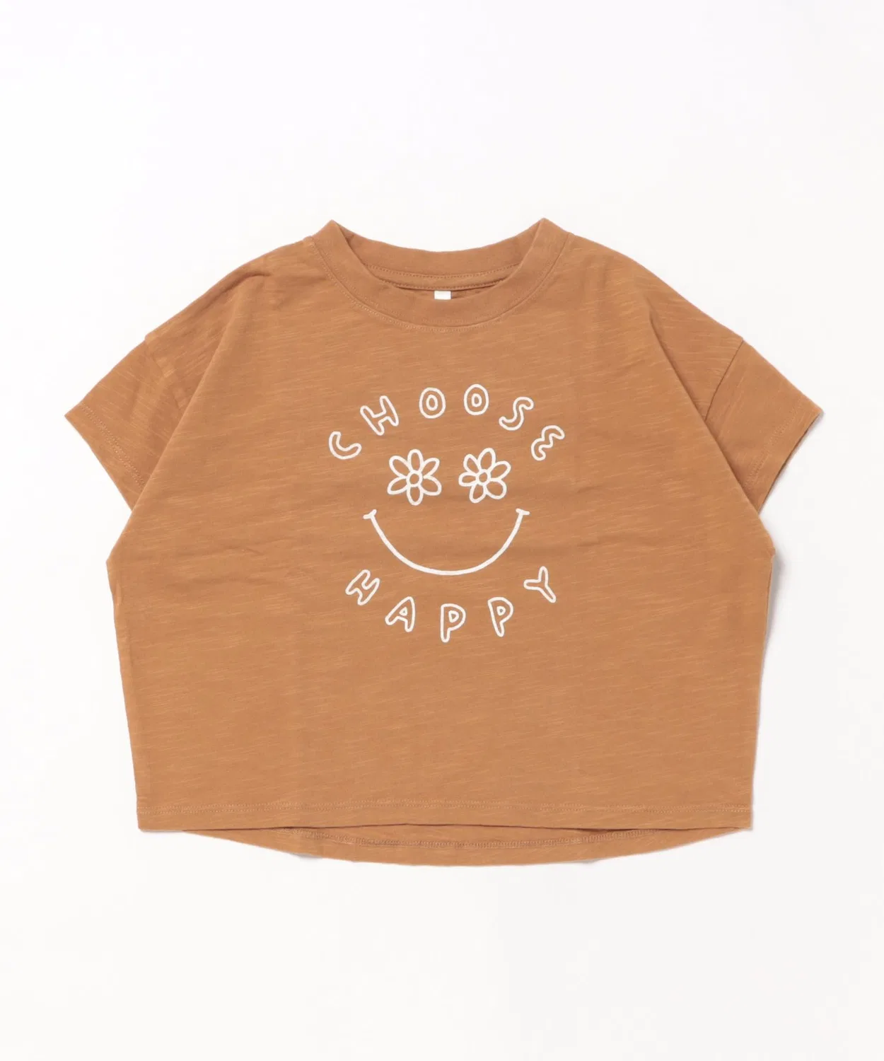 Детская футболка с длинным рукавомChoose Happy Rylee + Cru, Brown