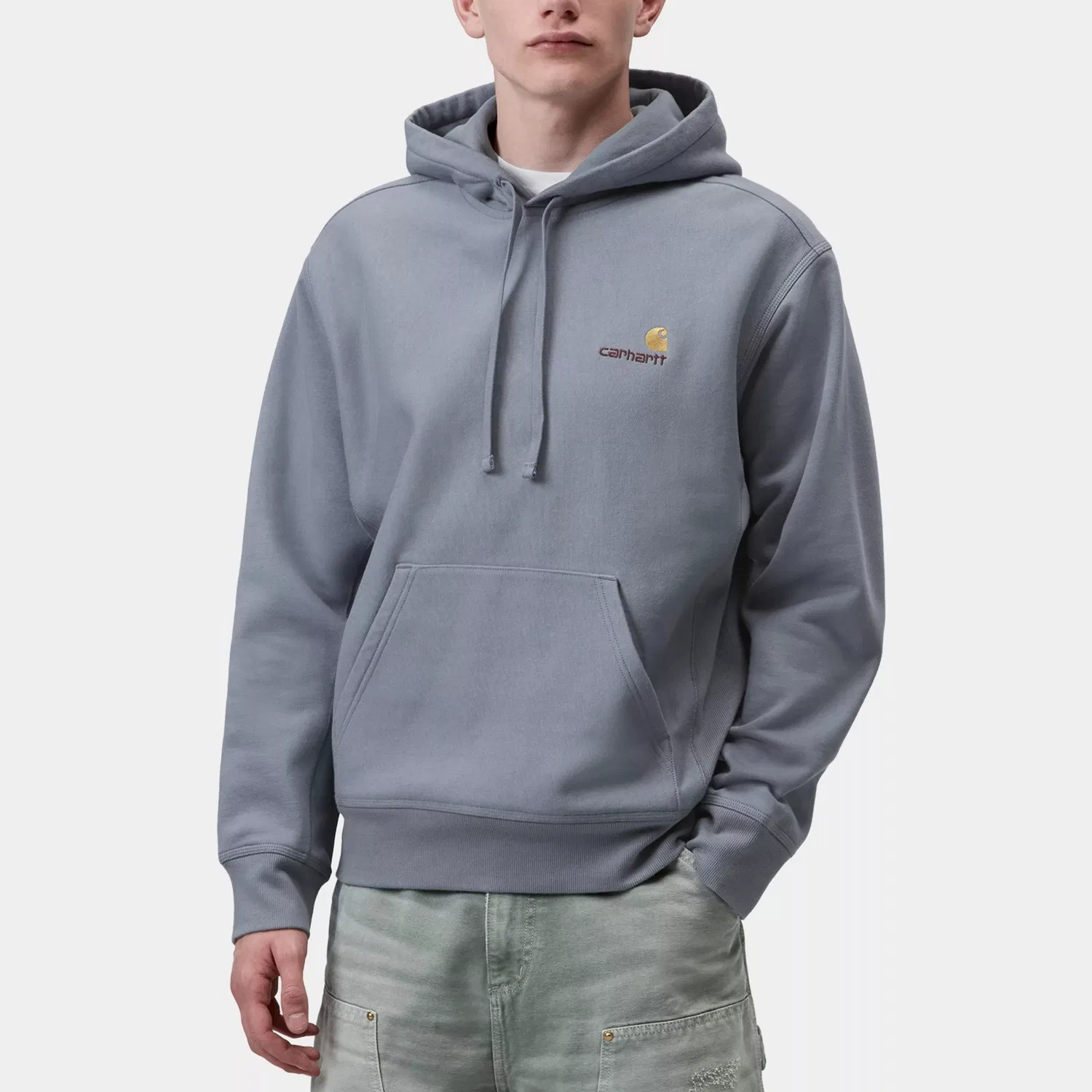 Детский худи с капюшоном Carhartt WIP American Script, Dark Blue — фото 4