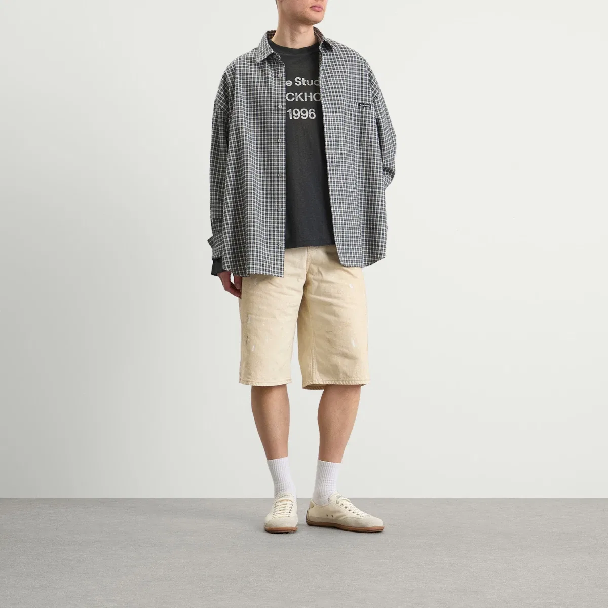 Шорты джинсовые с длиной ниже колена Judda Acne Studios, White — фото 4