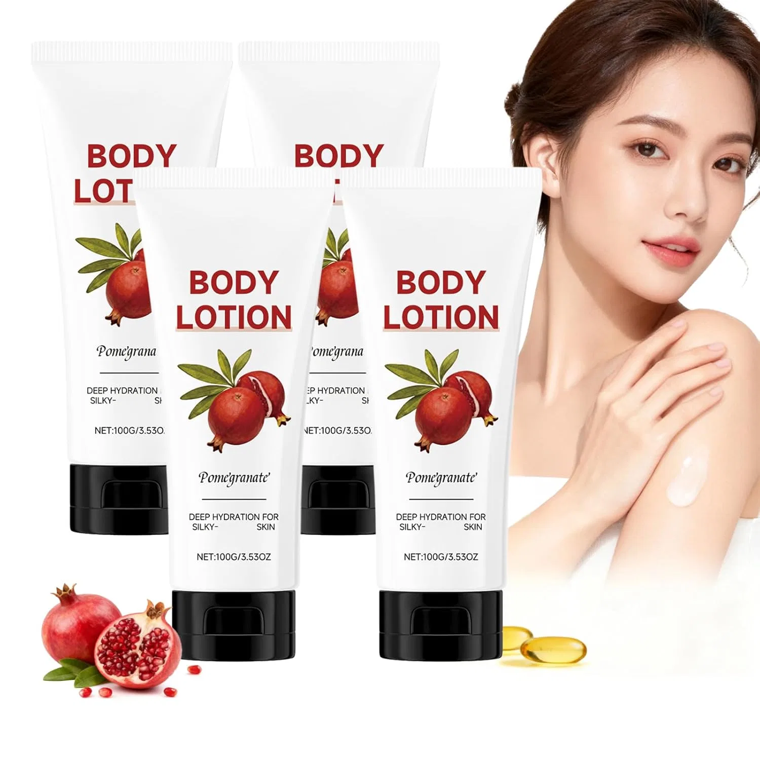 Лосьон для тела Pomegranate Body Lotion, увлажняющий, 100 г, Raevior