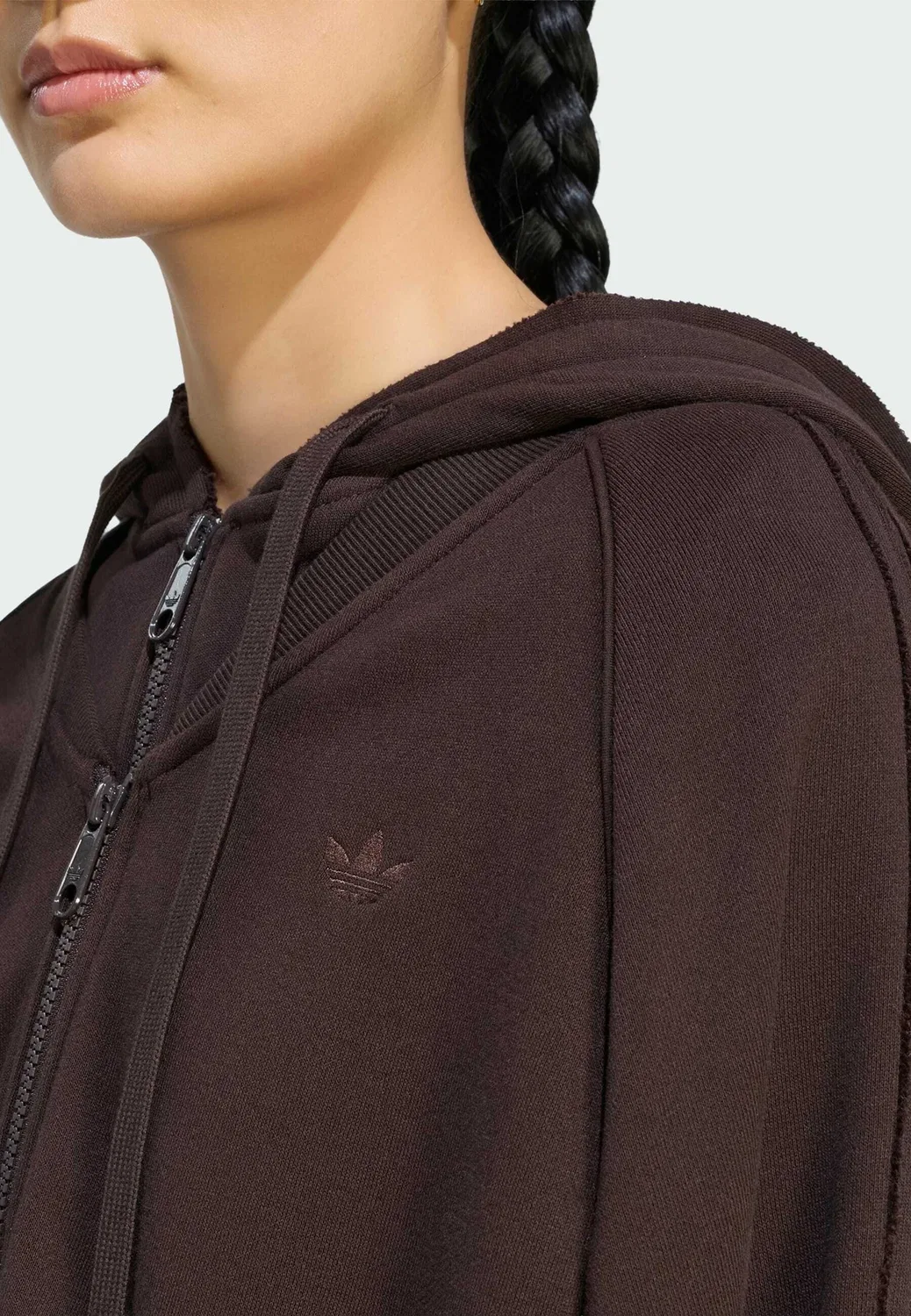 Толстовка SST с двойной передней частью и застежкой-молнией Adidas Originals, Aurora Coffee — фото 3