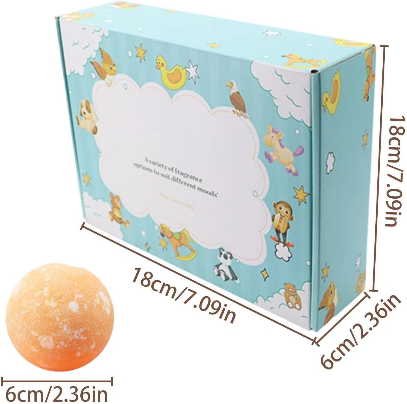 Generic Бомбочки для ванны с игрушкой внутри, 12 шт, тема животных, 1200 г — фото 3