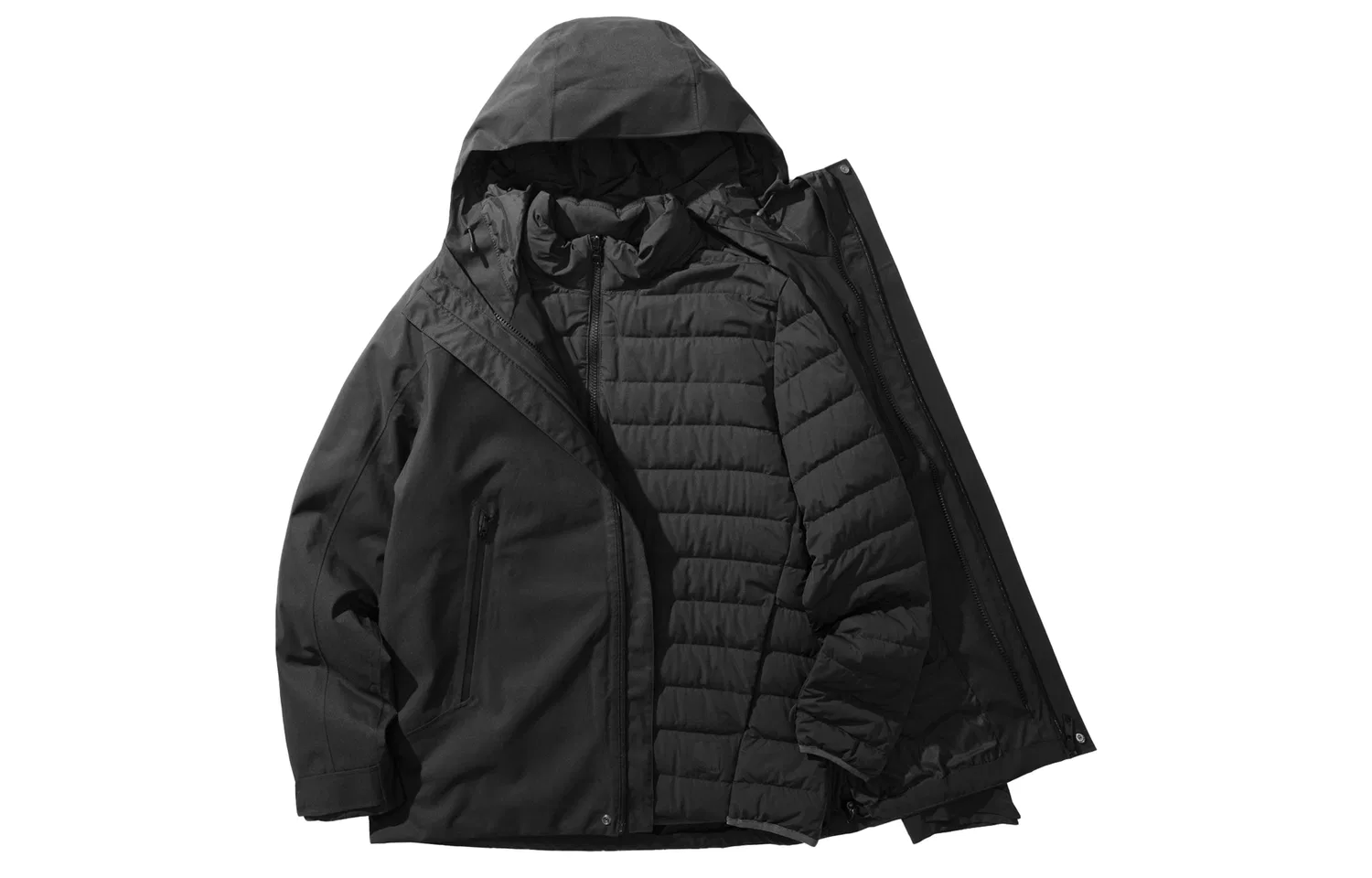 Детская ветрозащитная куртка с капюшоном JACK WOLFSKIN, Dark Marine Blue — фото 3