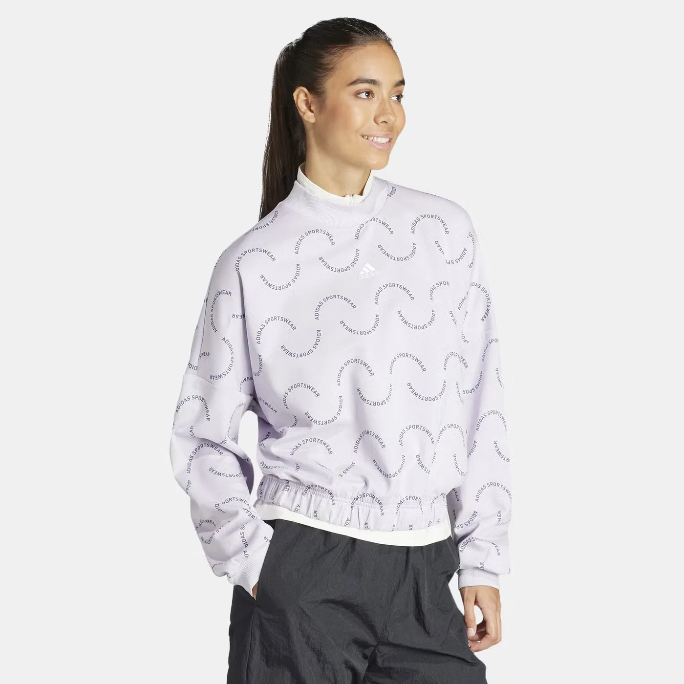 Свитшот с принтом Resort Graphic Adidas, фиолетовый — фото 3