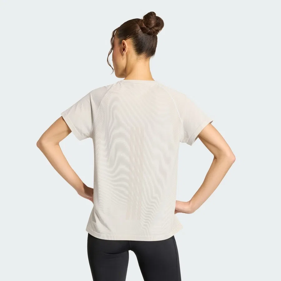 Футболка с длинным рукавом бесшовная Performance JY8649 adidas, Бело-бежевый — фото 2