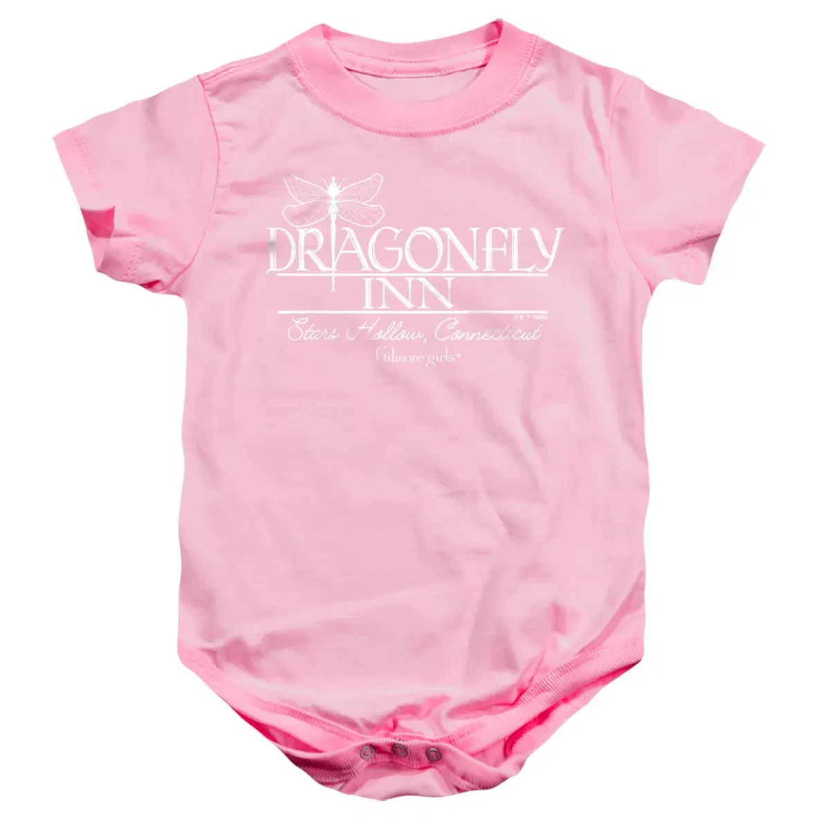 Детское боди с коротким рукавом Simple Dragonfly Inn Logo Gilmore Girls, Pink