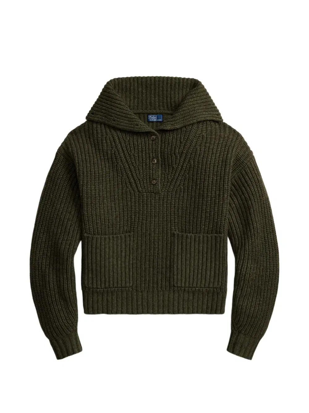 Свитер в рубчик Polo Ralph Lauren, зеленый