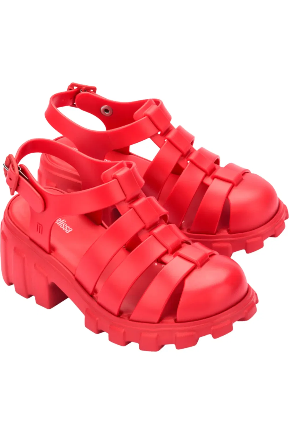Детские сандалии платформа с рифленой подошвой Megan Mini Melissa, красный