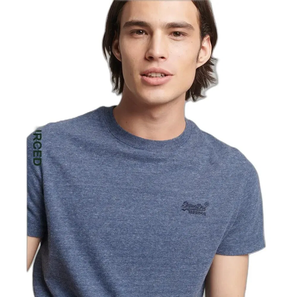 Мужская хлопковая футболка Superdry Vintage Logo, Blau Konigsblau Dunkelgrau — фото 3