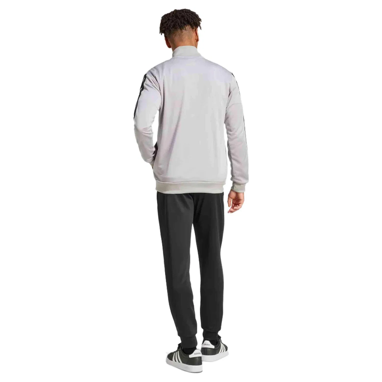 Мужской спортивный костюм из футера 3S French Terry Tracksuit Adidas, Grau — фото 2