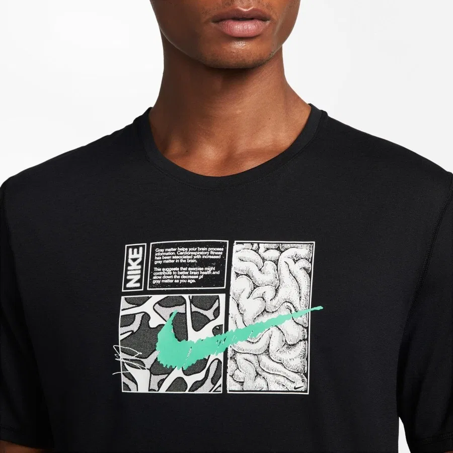 Спортивная футболка с коротким рукавом Dri-FIT Miler D.Y.E. Nike, Черный — фото 4