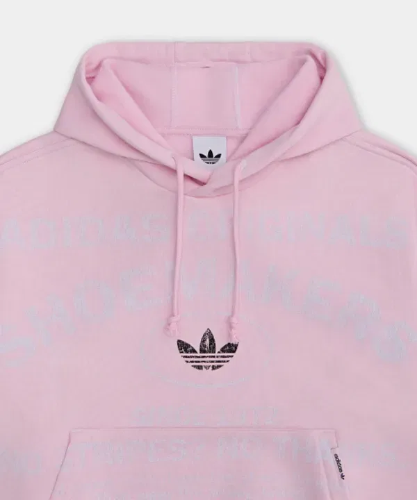 Худи с графическим принтом, Adidas, Clear Pink — фото 3