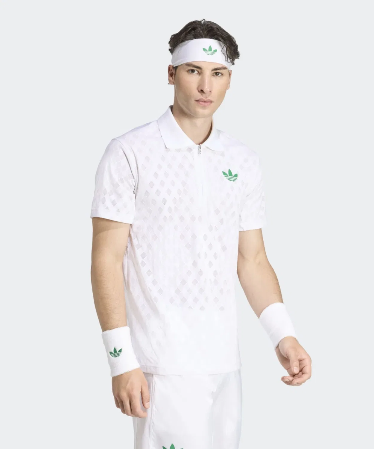 Мужской поло с длинным рукавомClimacool+ Free Lift Adidas, Белый — фото 3