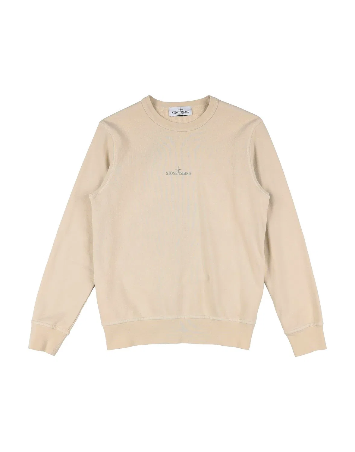 Детский свитшот для мальчиков с принтом Stone Island Junior, бежевый