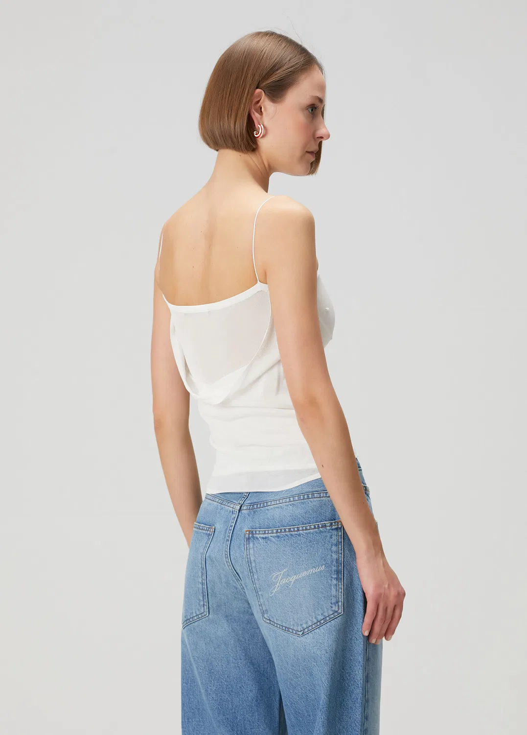 Топ Jacquemus The Plumetis, white — фото 4
