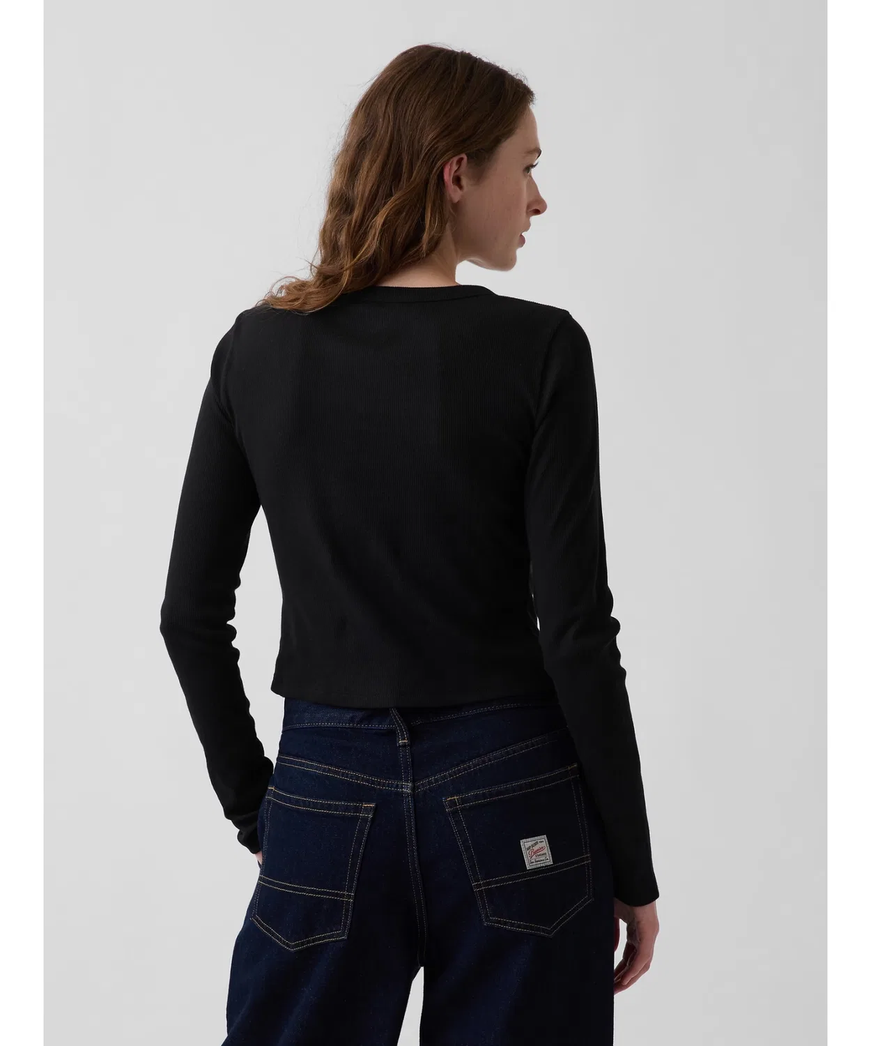 Женская футболка с длинным рукавомиз риба GAP, Синий — фото 4