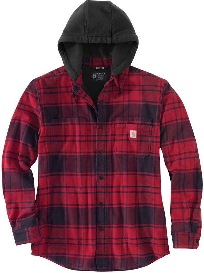 

Рубашка Carhartt Flannel Fleece Lined Hooded, красный