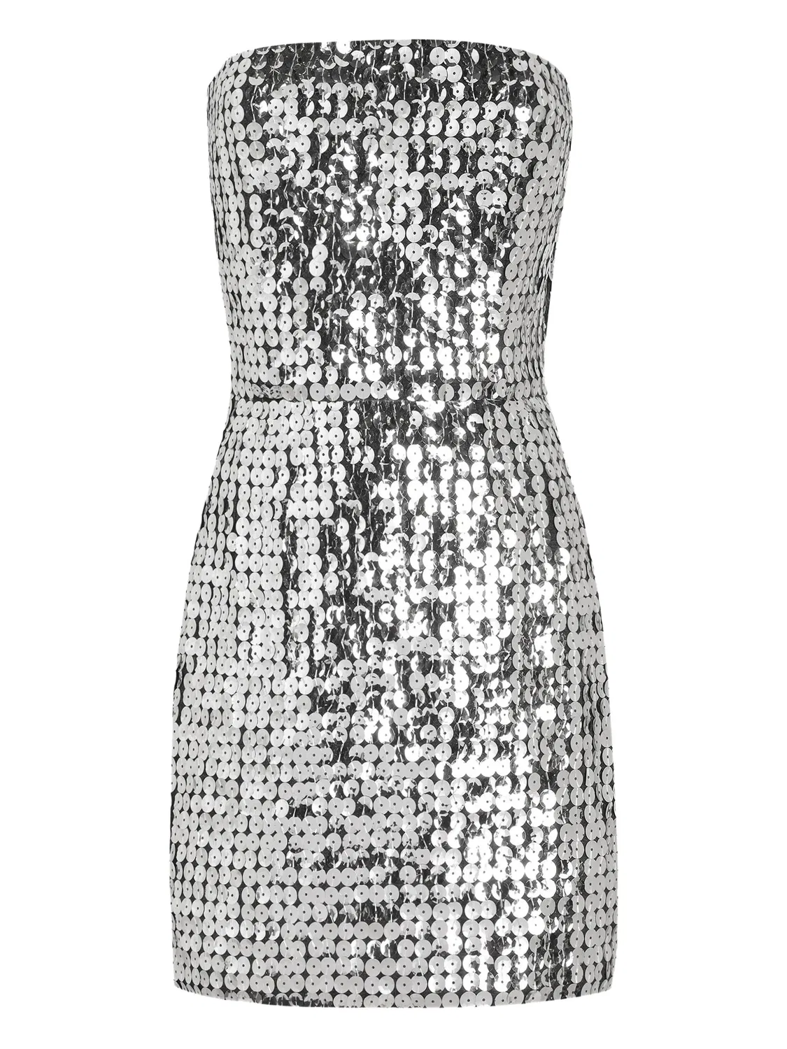 Светящееся мини-платье с пайетками Dolce & Gabbana, серебро
