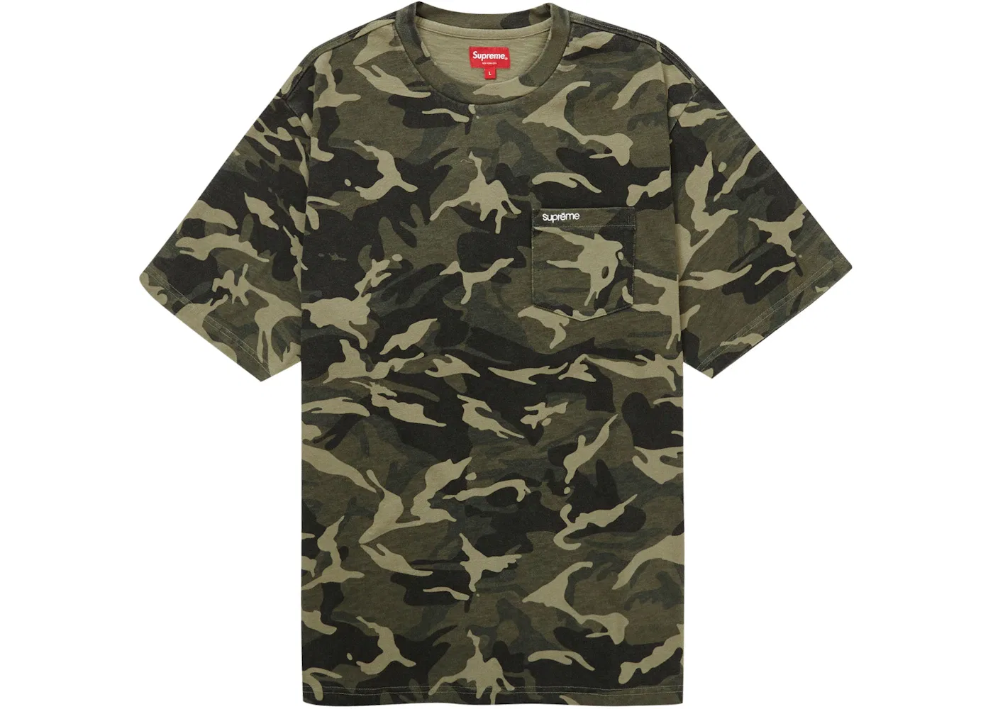 Мужская футболка с коротким рукавом Supreme Tee (SS23), Olive Camo