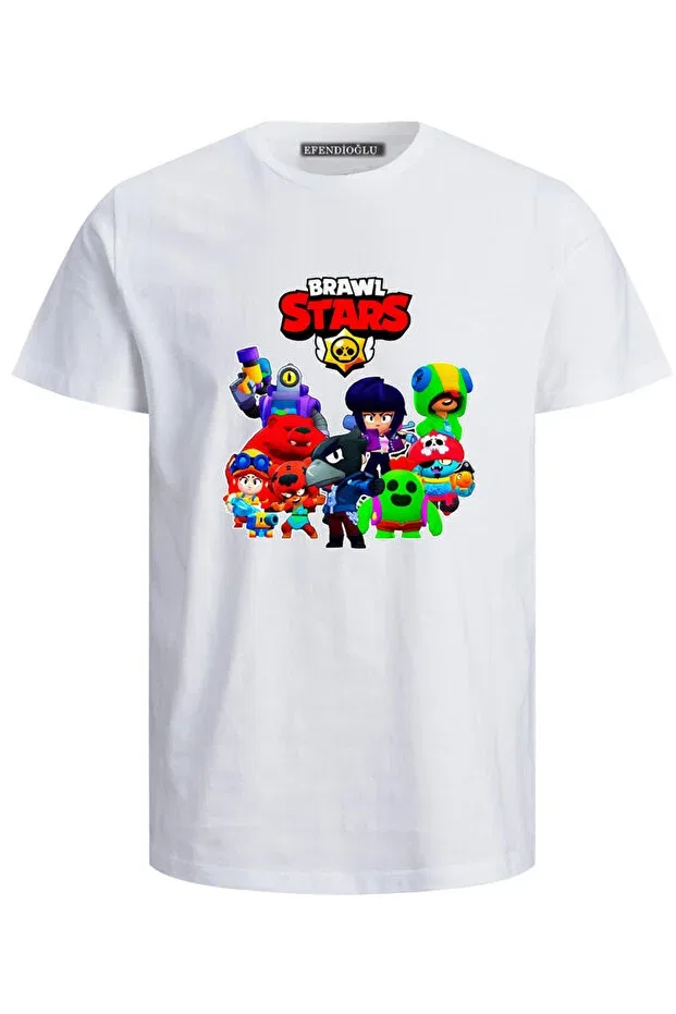 Детская футболка для девочек с принтом Brawl Stars Efendioğlu Design, White