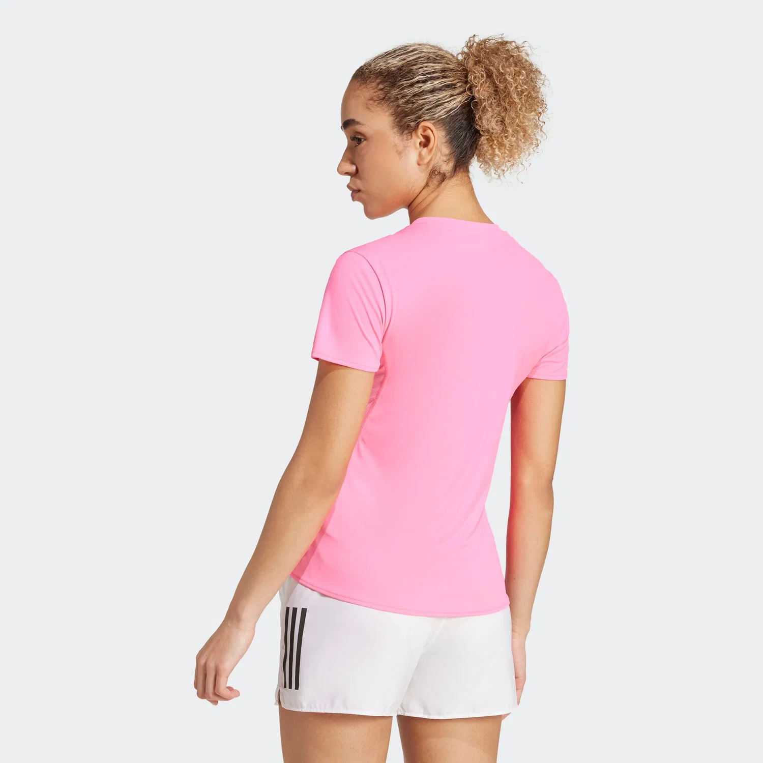 Женская беговая футболка с технологией AEROREADY Adidas Performance, Lucid Pink — фото 3