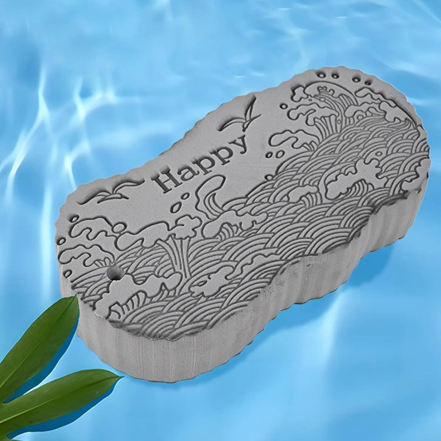 Щетка для тела, мягкая губка для душа, Generisch, серый — фото 2